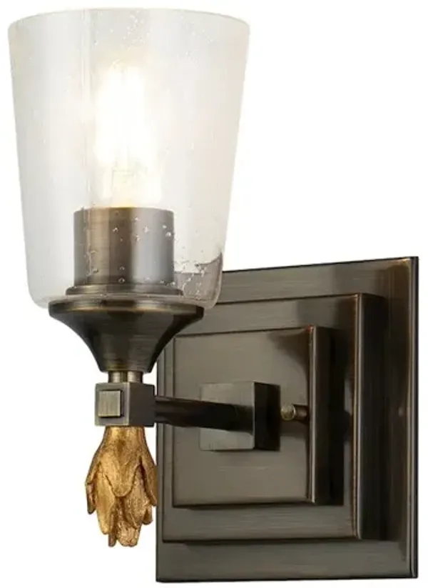 Lucas McKearn Vetiver 1 Light Dark Bronze With Gold Accent