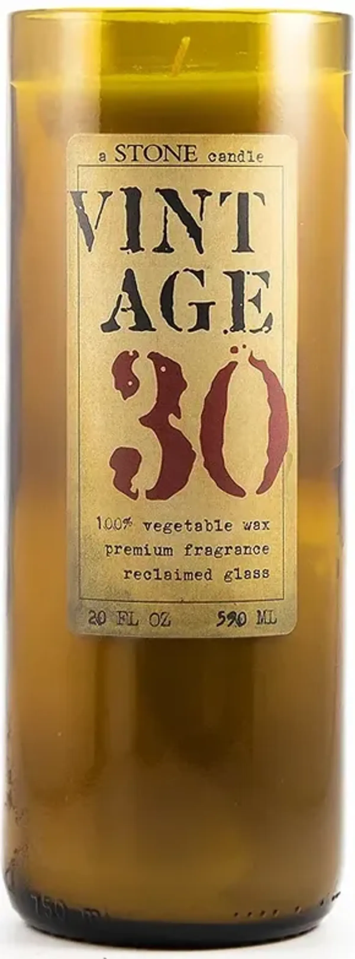 Reclaimed Bottle Candle - Vintage