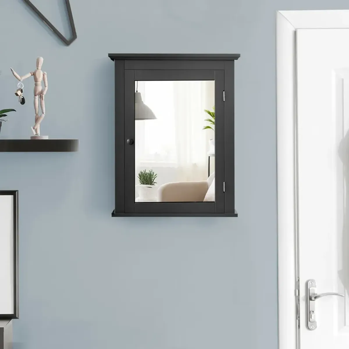 Bathroom Wall Mounted Storage Mirror Medicine Cabinet