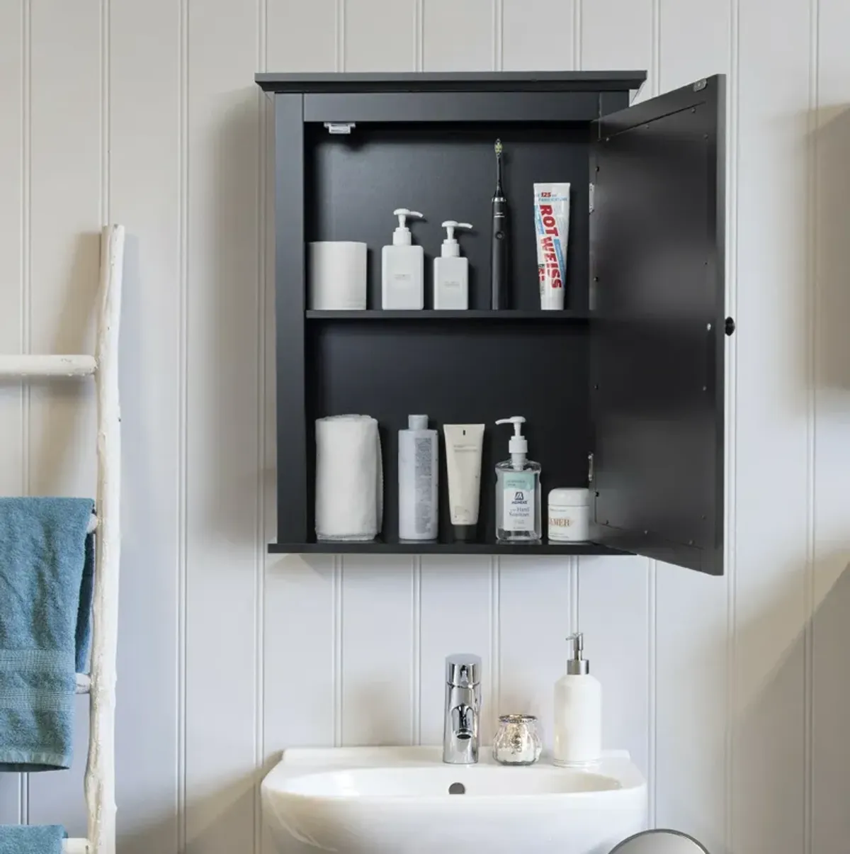 Bathroom Wall Mounted Storage Mirror Medicine Cabinet