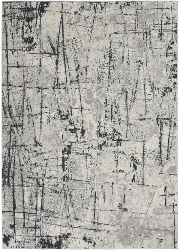 CK970 Vapor CK972 Ivory/Gray 5'3" x 7'3" Rug