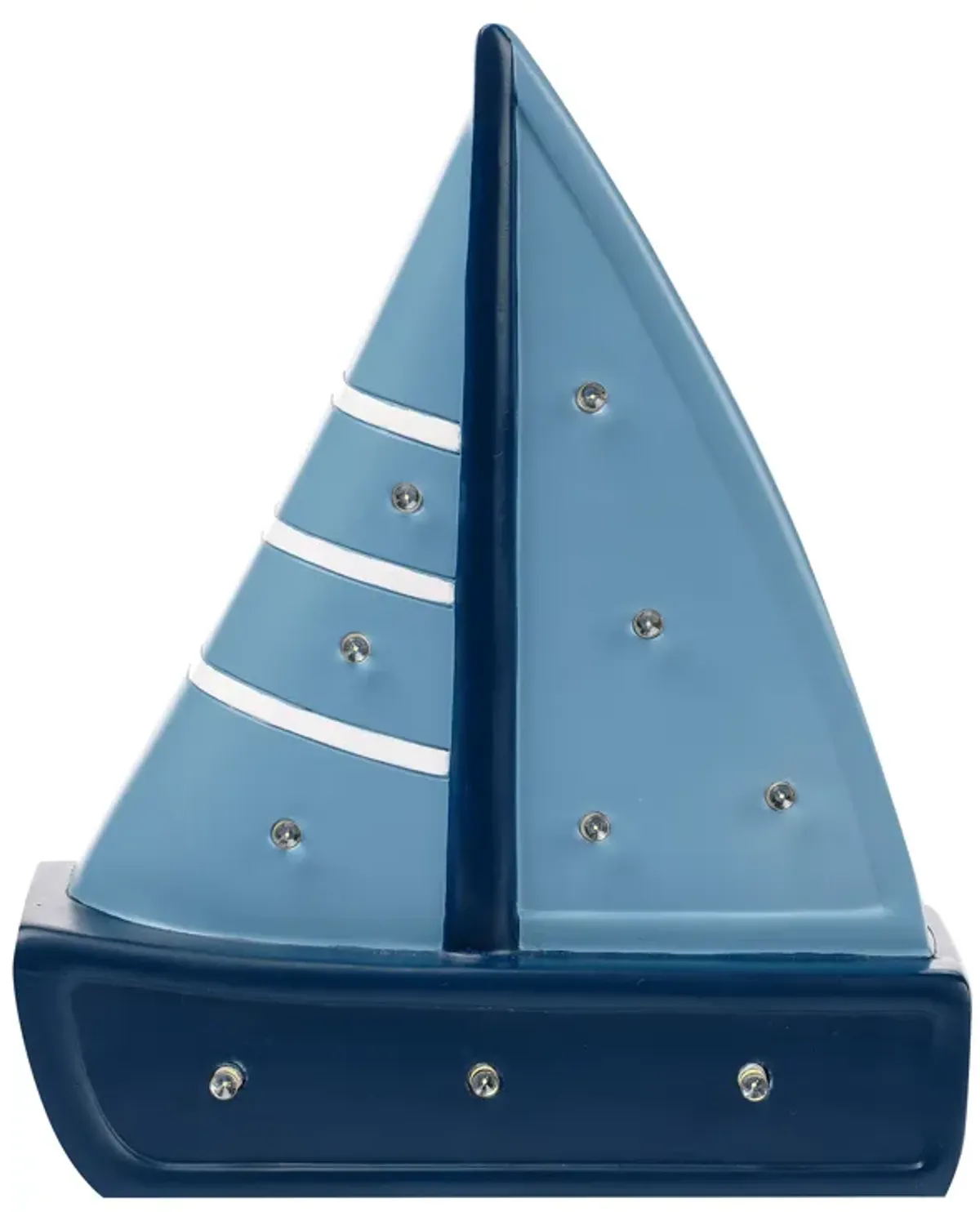 Lambs & Ivy Little Skipper Hand Painted Nautical Sailboat Table Top Lamp/Light