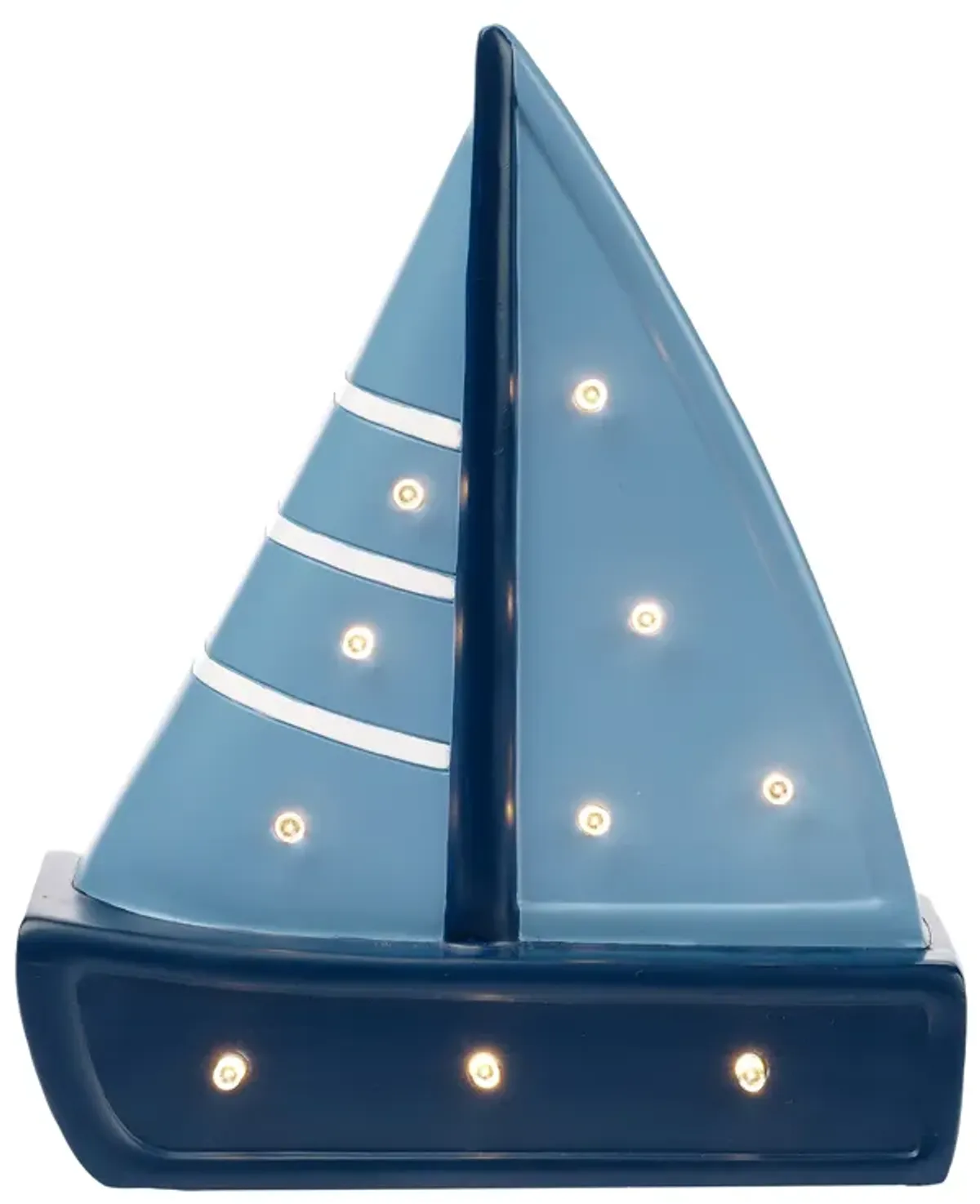 Lambs & Ivy Little Skipper Hand Painted Nautical Sailboat Table Top Lamp/Light