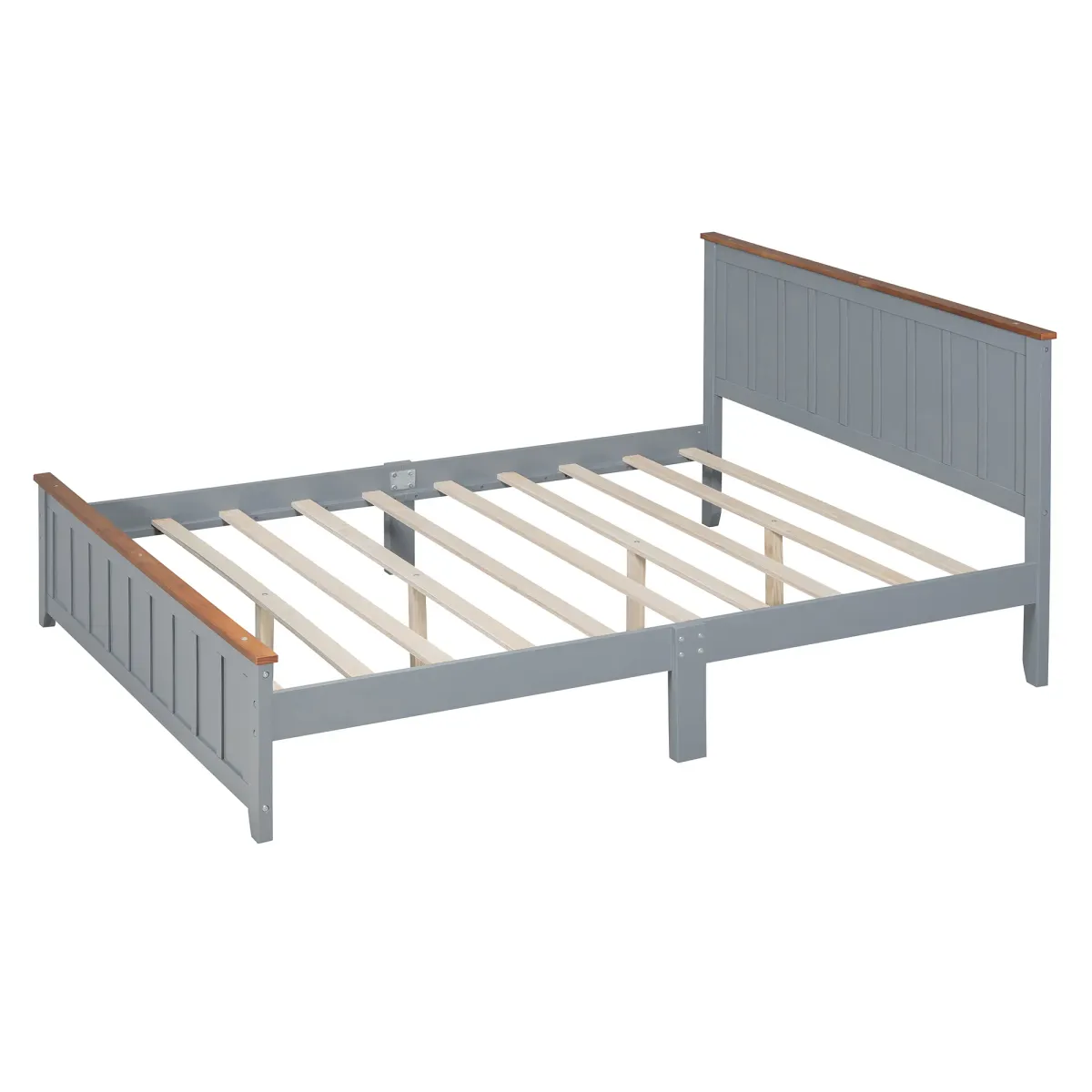 Merax Simple Style Platform Bed  with Wooden Slat Support