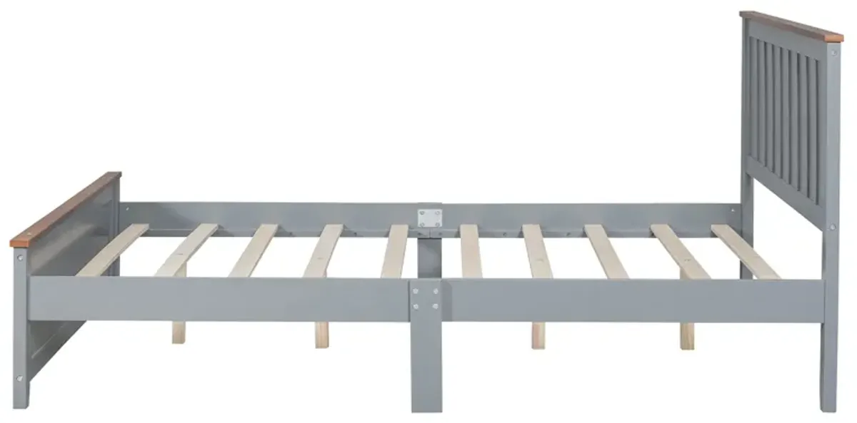 Merax Simple Style Platform Bed  with Wooden Slat Support