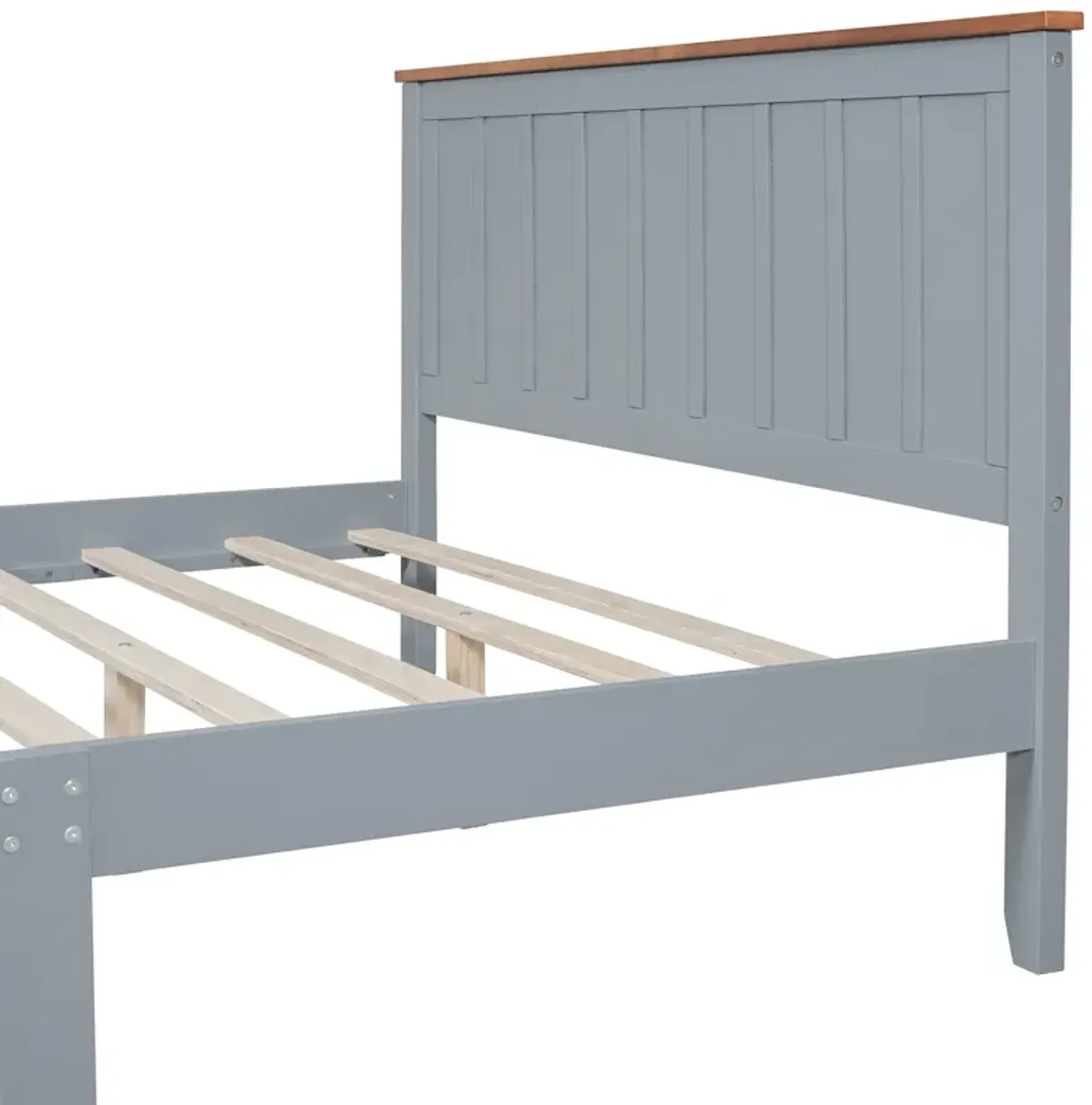 Merax Simple Style Platform Bed  with Wooden Slat Support