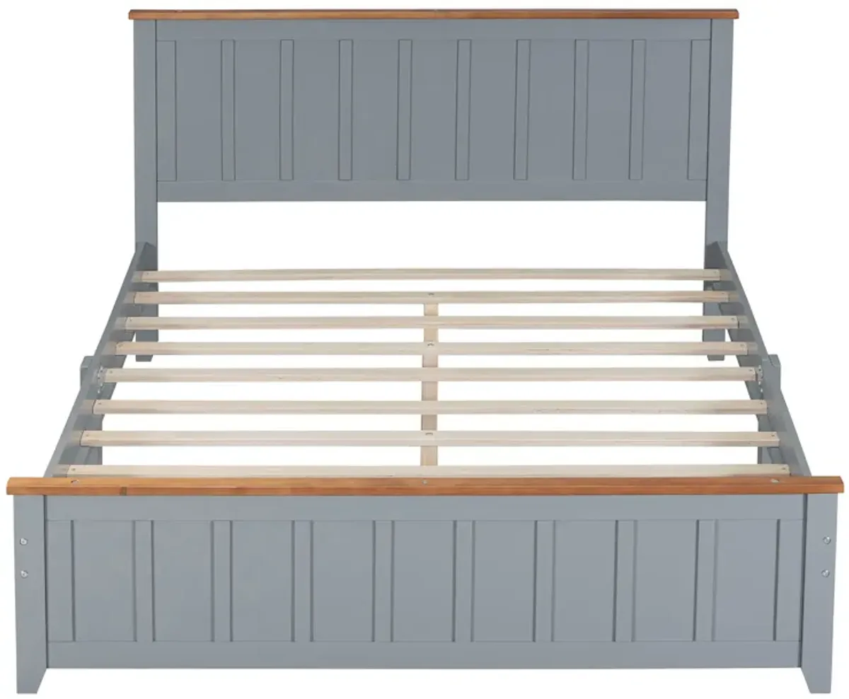 Merax Simple Style Platform Bed  with Wooden Slat Support