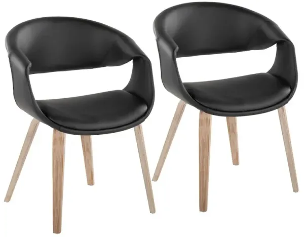 LumiSource Curvo Upholstered Chair - Set of 2