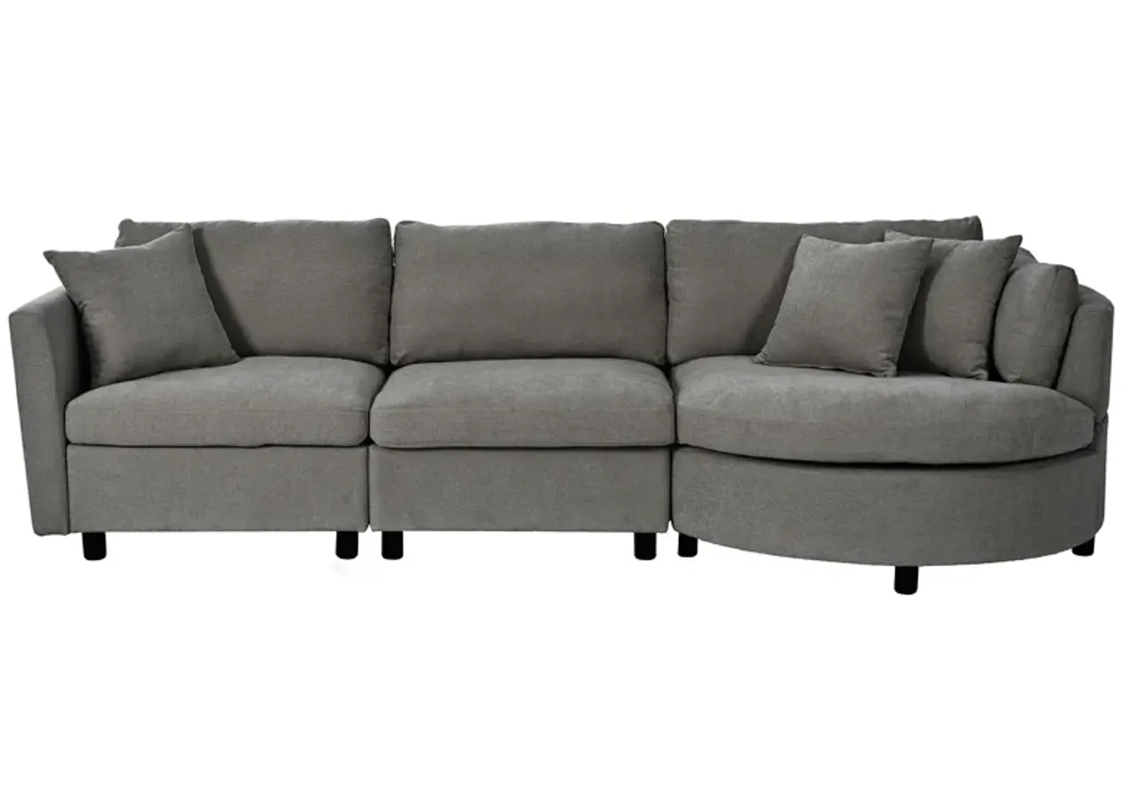 Merax Modern Fabric Sofa with Three Pillows