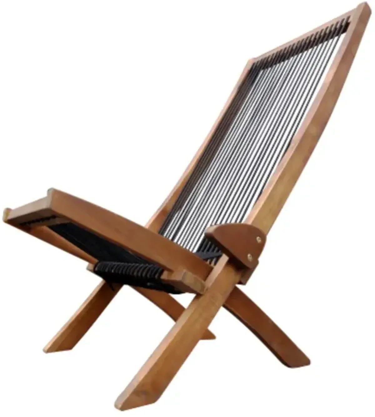 Easy Folding Roping Wood Chair For Indoor And Outdoor