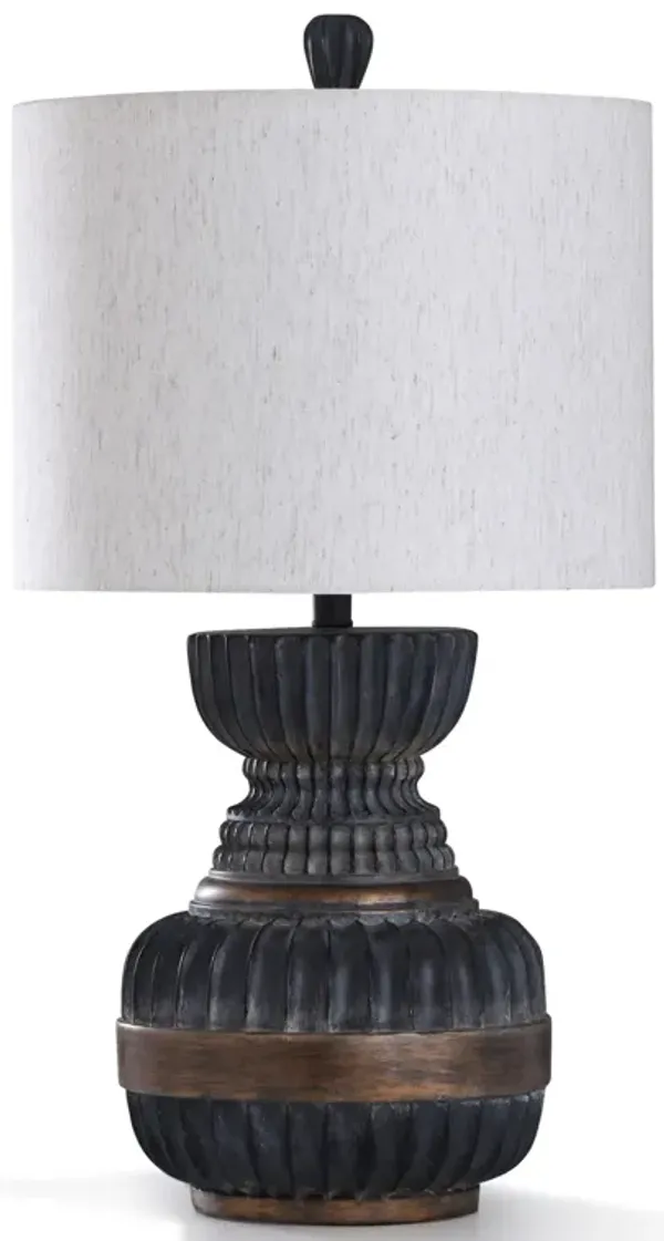 Ribbed Malta Black Table Lamp (Set of 2)