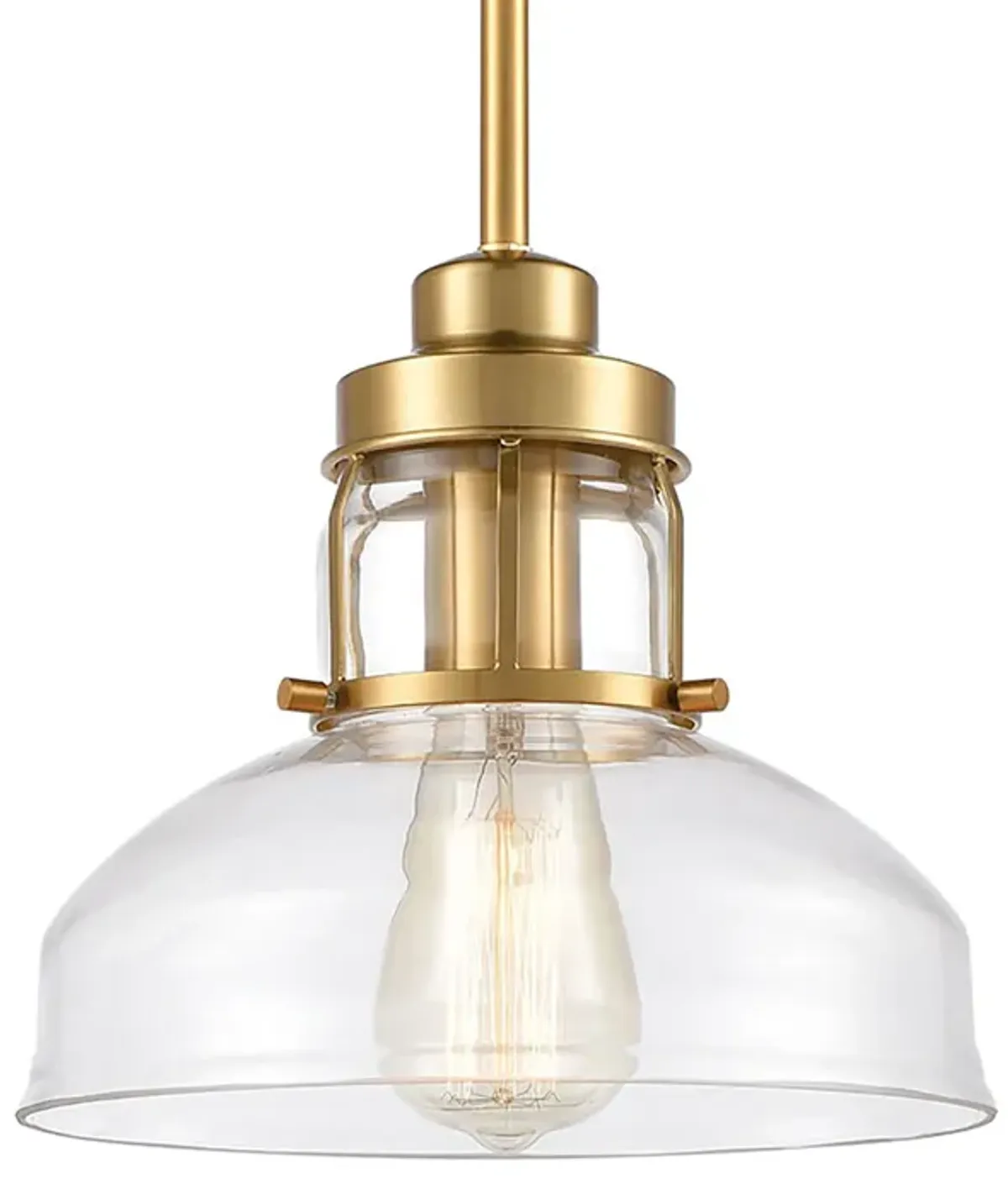 Manhattan Boutique 9'' Gold Wide 1-Light Mini Pendant