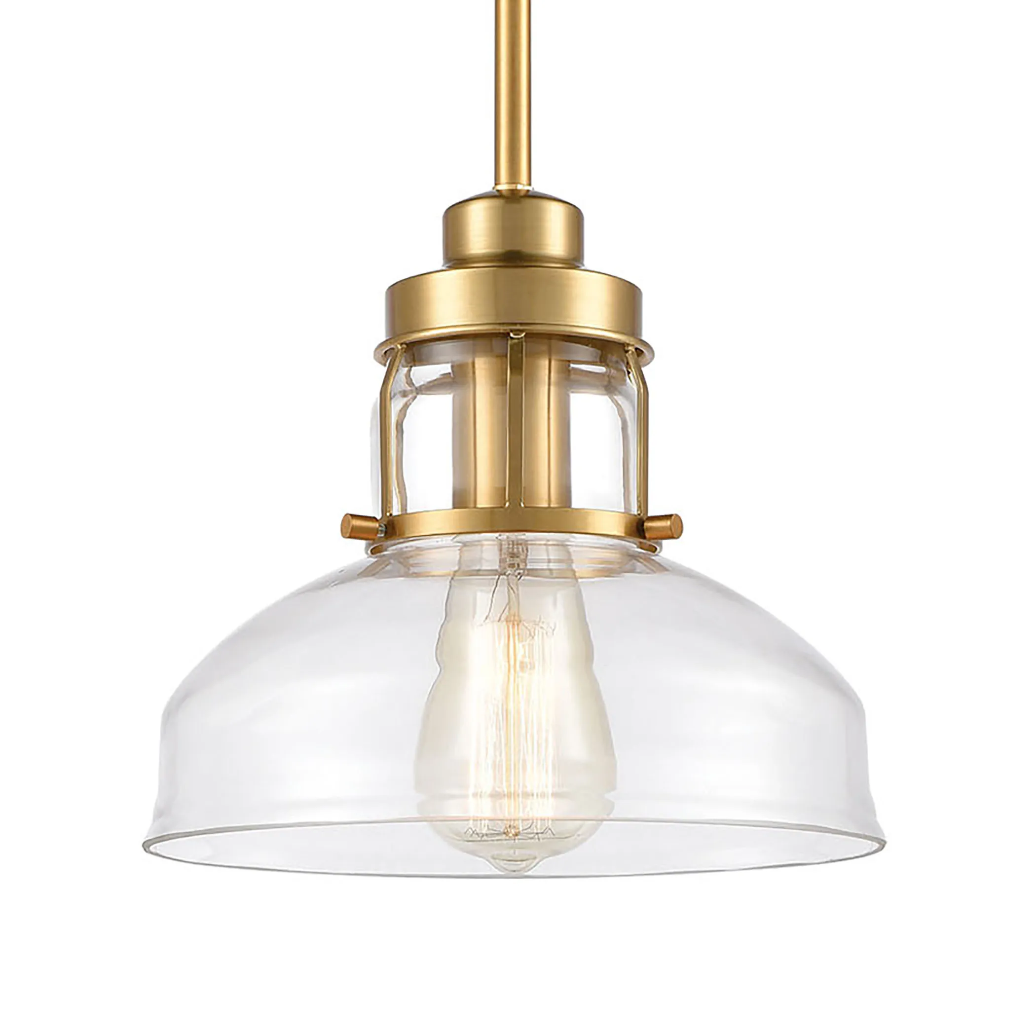 Manhattan Boutique 9'' Gold Wide 1-Light Mini Pendant