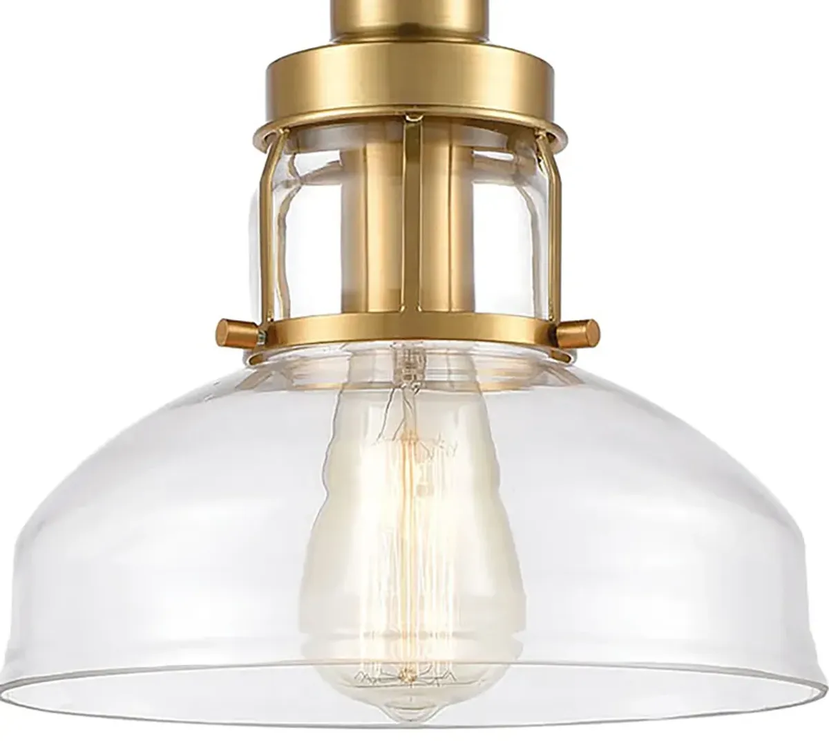 Manhattan Boutique 9'' Gold Wide 1-Light Mini Pendant