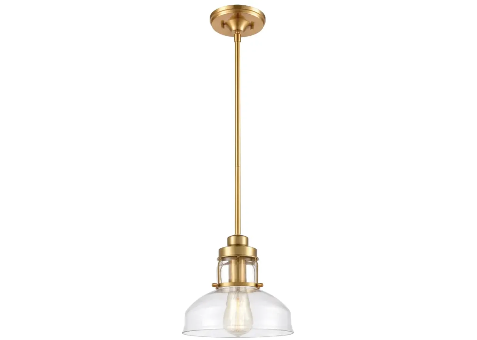 Manhattan Boutique 9'' Gold Wide 1-Light Mini Pendant