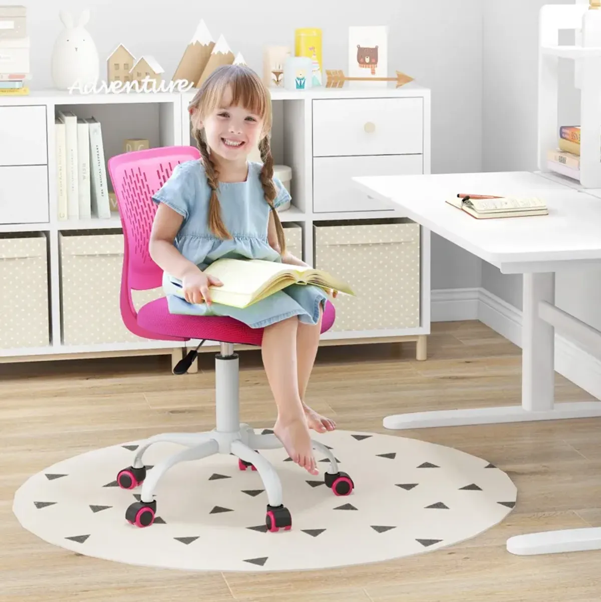 Ergonomic Children Study Chair with Adjustable Height