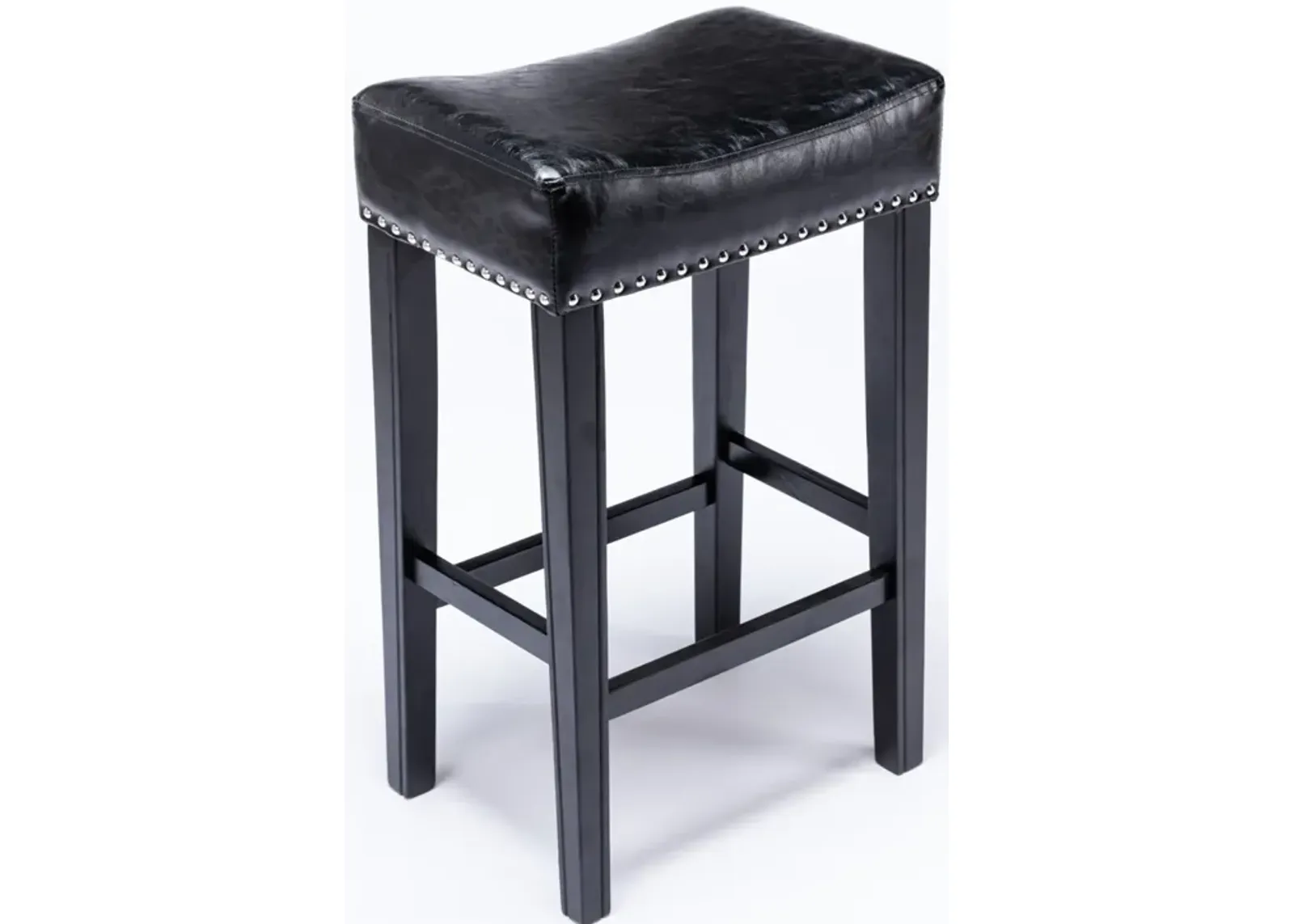 29" Backless Faux Leather Bar Stools (Set of 2)