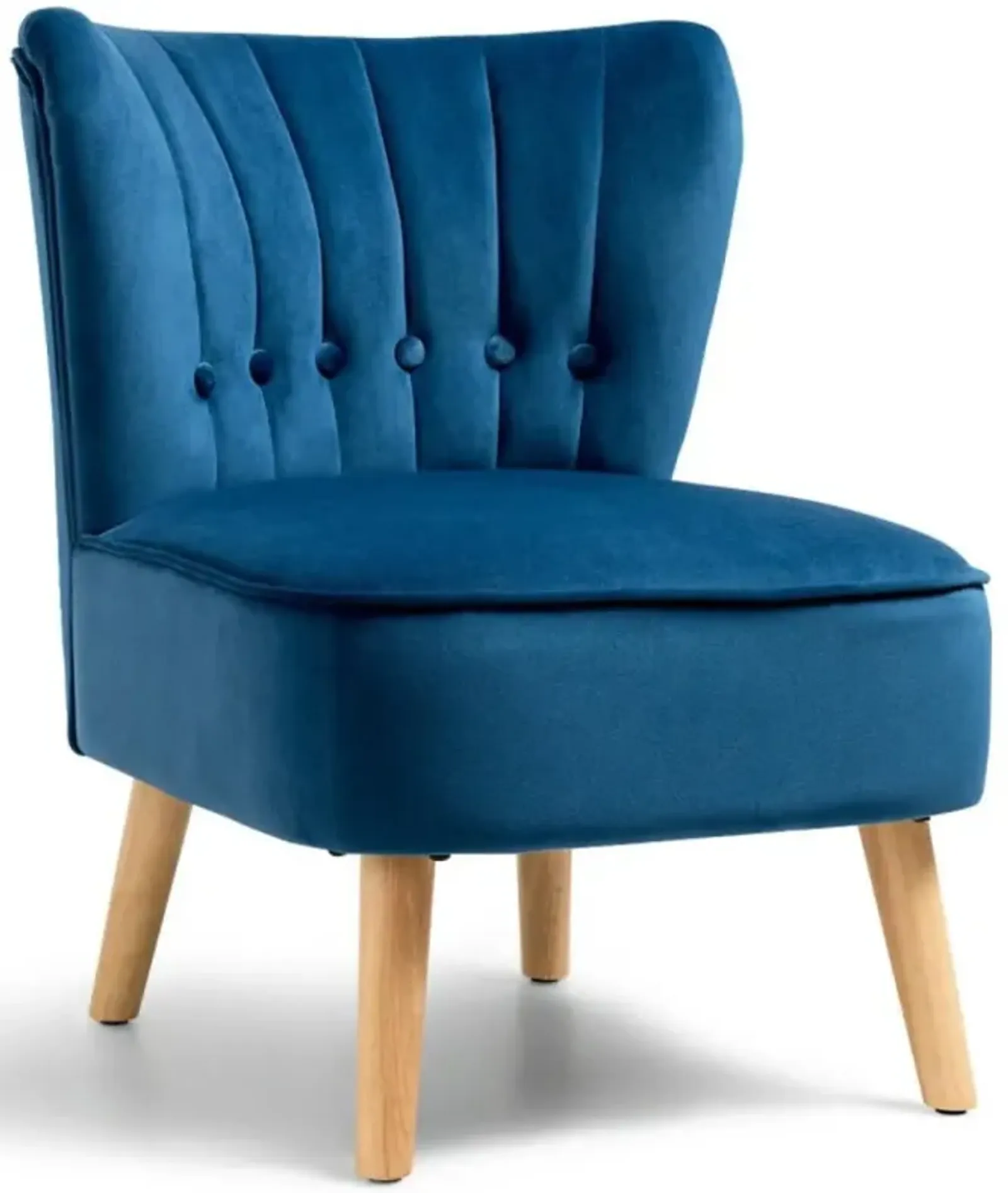 Hivvago Armless Accent Chair Tufted Velvet Leisure Chair