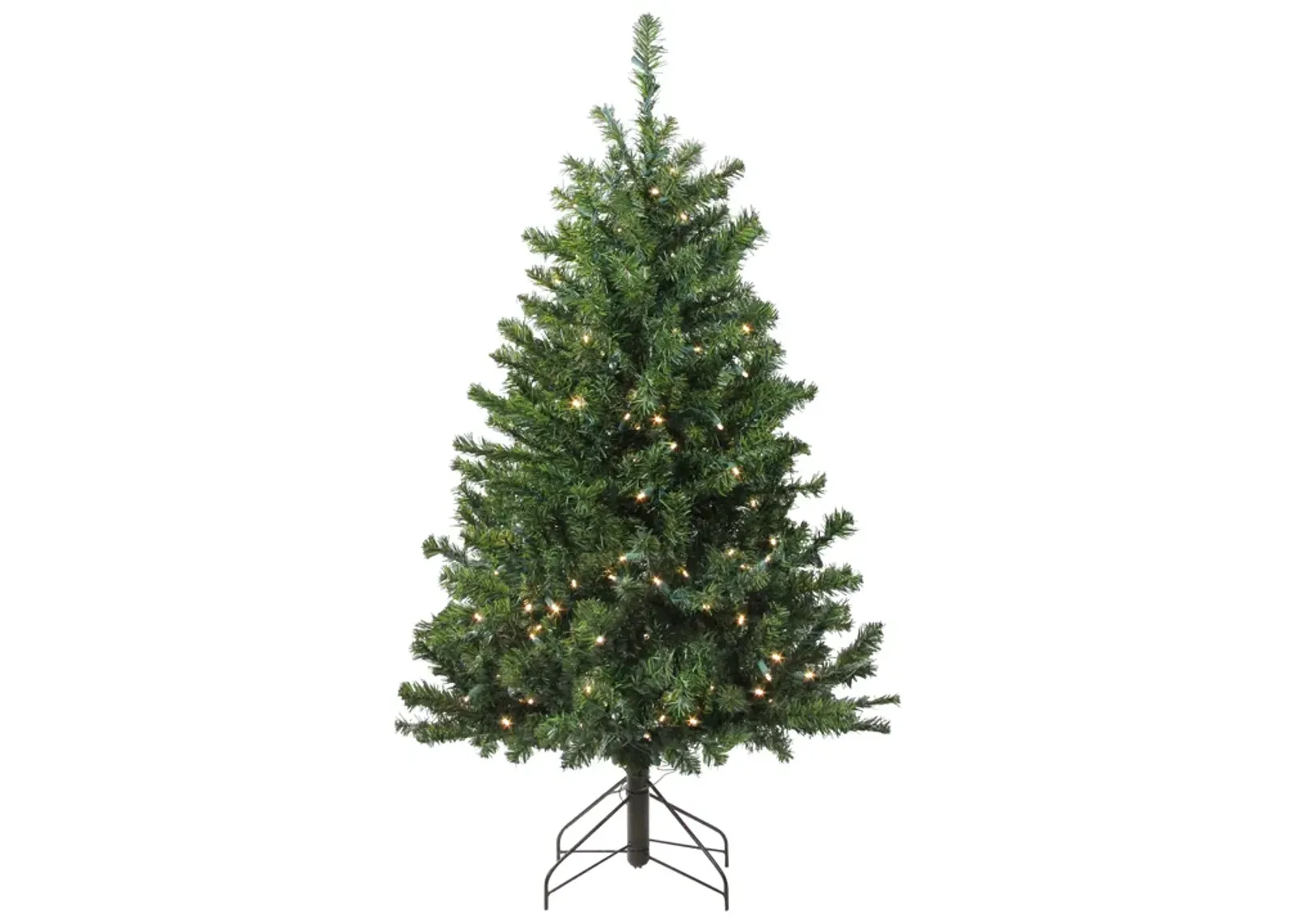 4' Pre-Lit Medium Canadian Pine Artificial Christmas Tree - Candlelight LED Lights