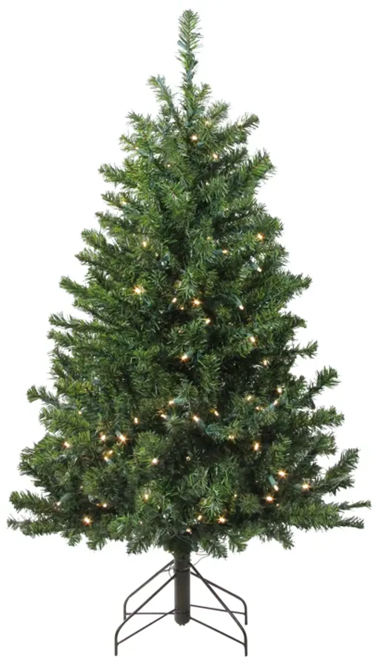 4' Pre-Lit Medium Canadian Pine Artificial Christmas Tree - Candlelight LED Lights