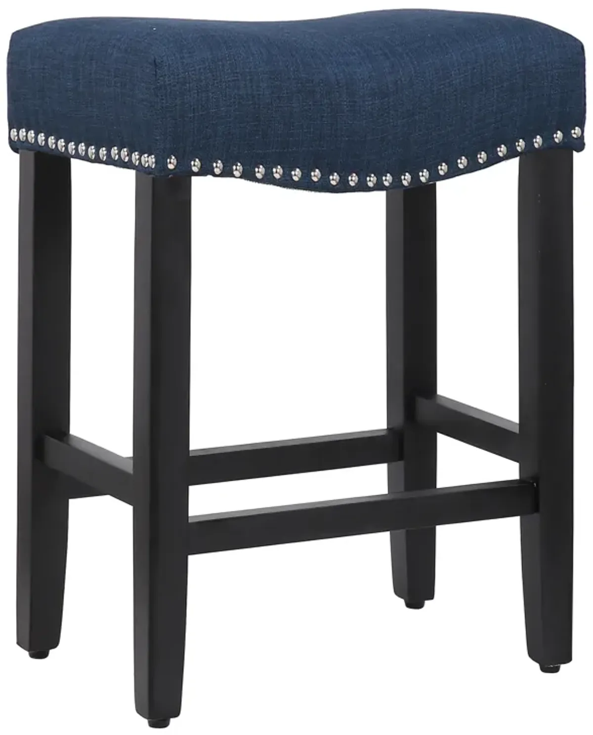 WestinTrends 24" Upholstered Saddle Seat Counter Stool (Set of 2)