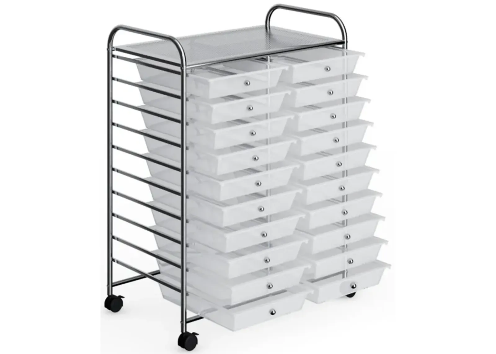 Hivvago 20 Drawers Rolling Storage Cart Studio Organizer