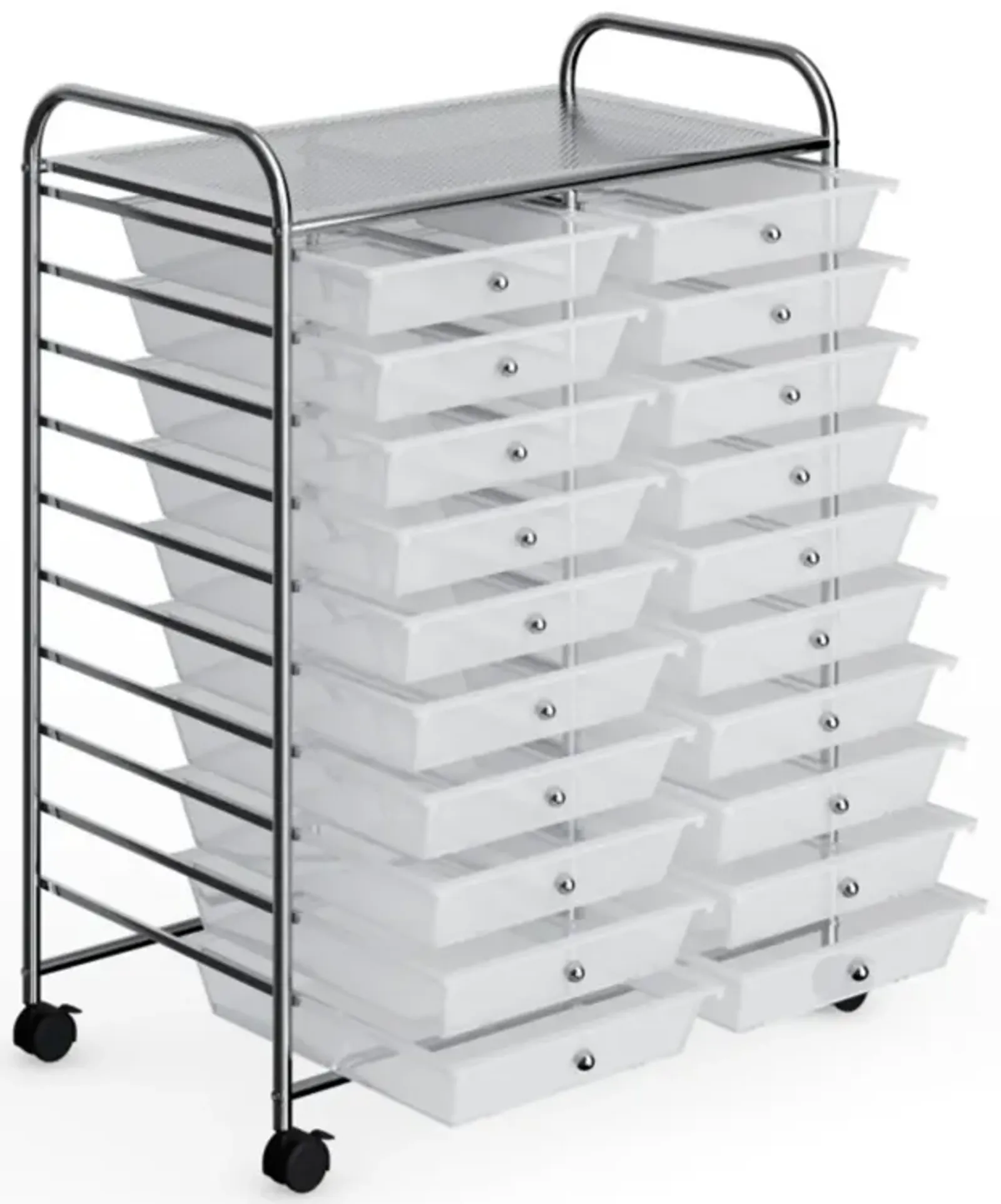 Hivvago 20 Drawers Rolling Storage Cart Studio Organizer