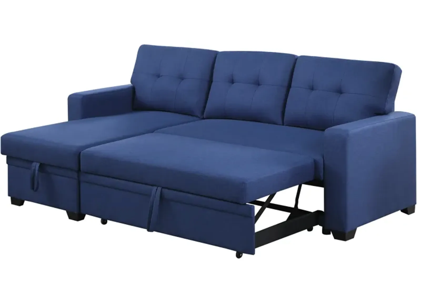 Upholstered Pull Out Sectional Sofa With Chaise