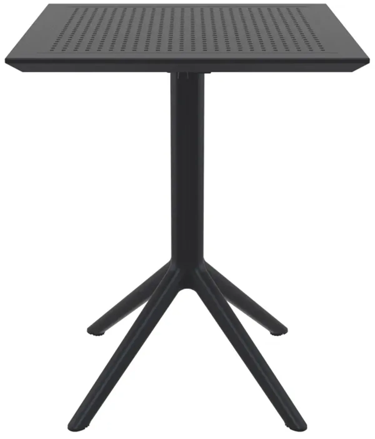 29.5" Black Folding Square Outdoor Patio Dining Table