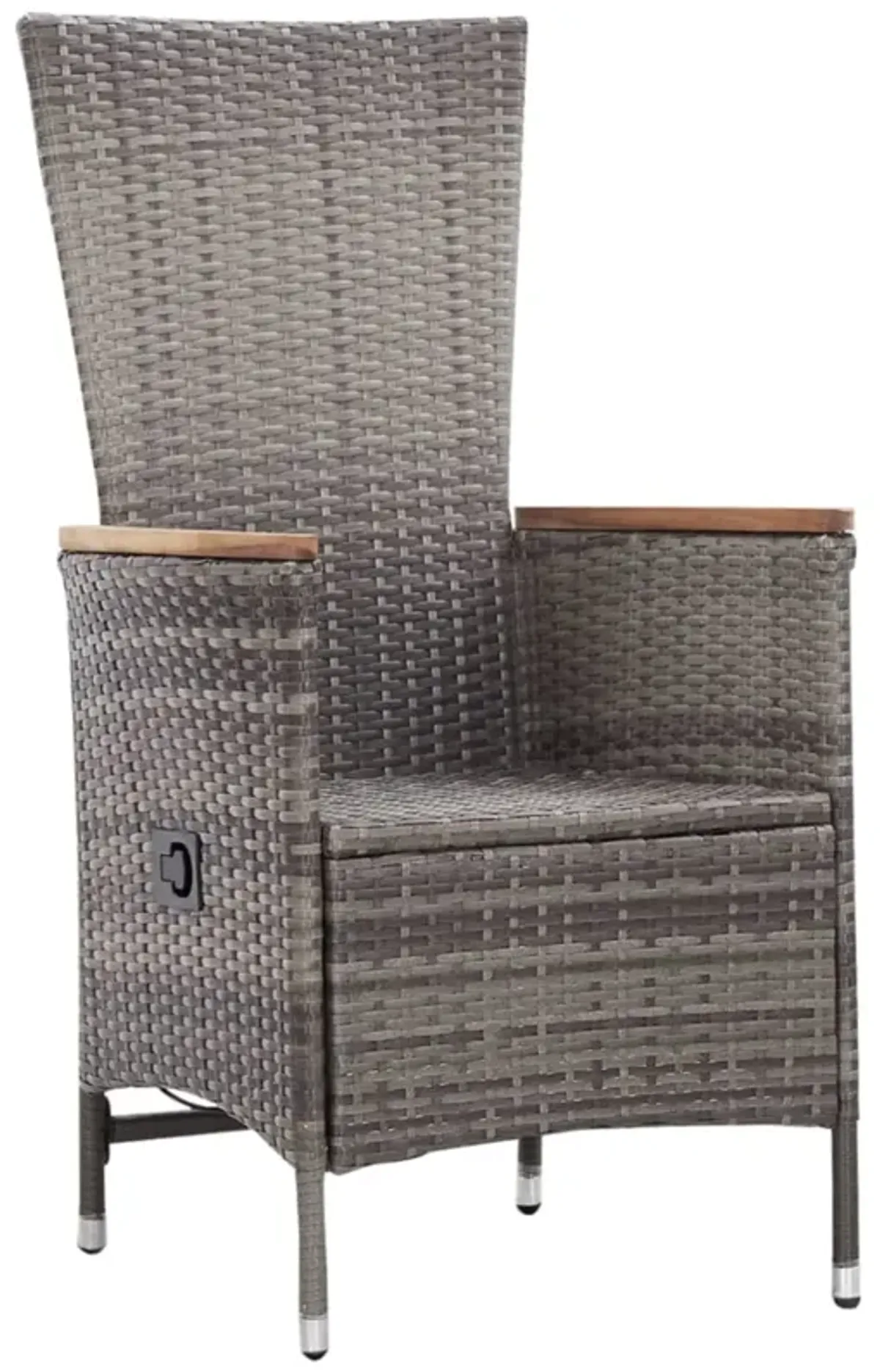 vidaXL 3 Piece Garden Lounge Set with Cushions Poly Rattan Gray