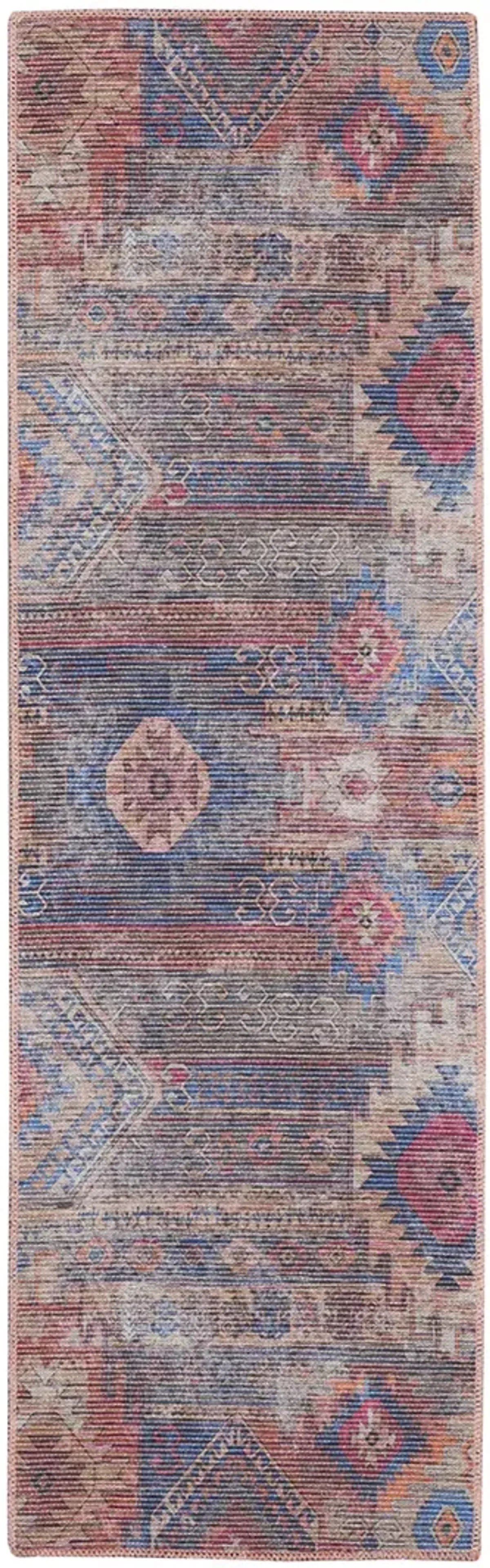 Machine Washable Series 1 SR106 Multicolor 2'2" x 12' Rug