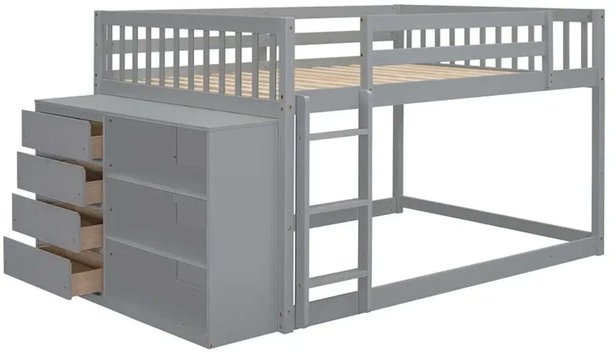 Merax Modern Bunk Bed with 4 Drawers