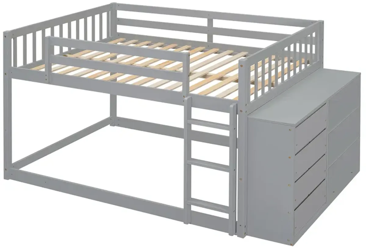 Merax Modern Bunk Bed with 4 Drawers