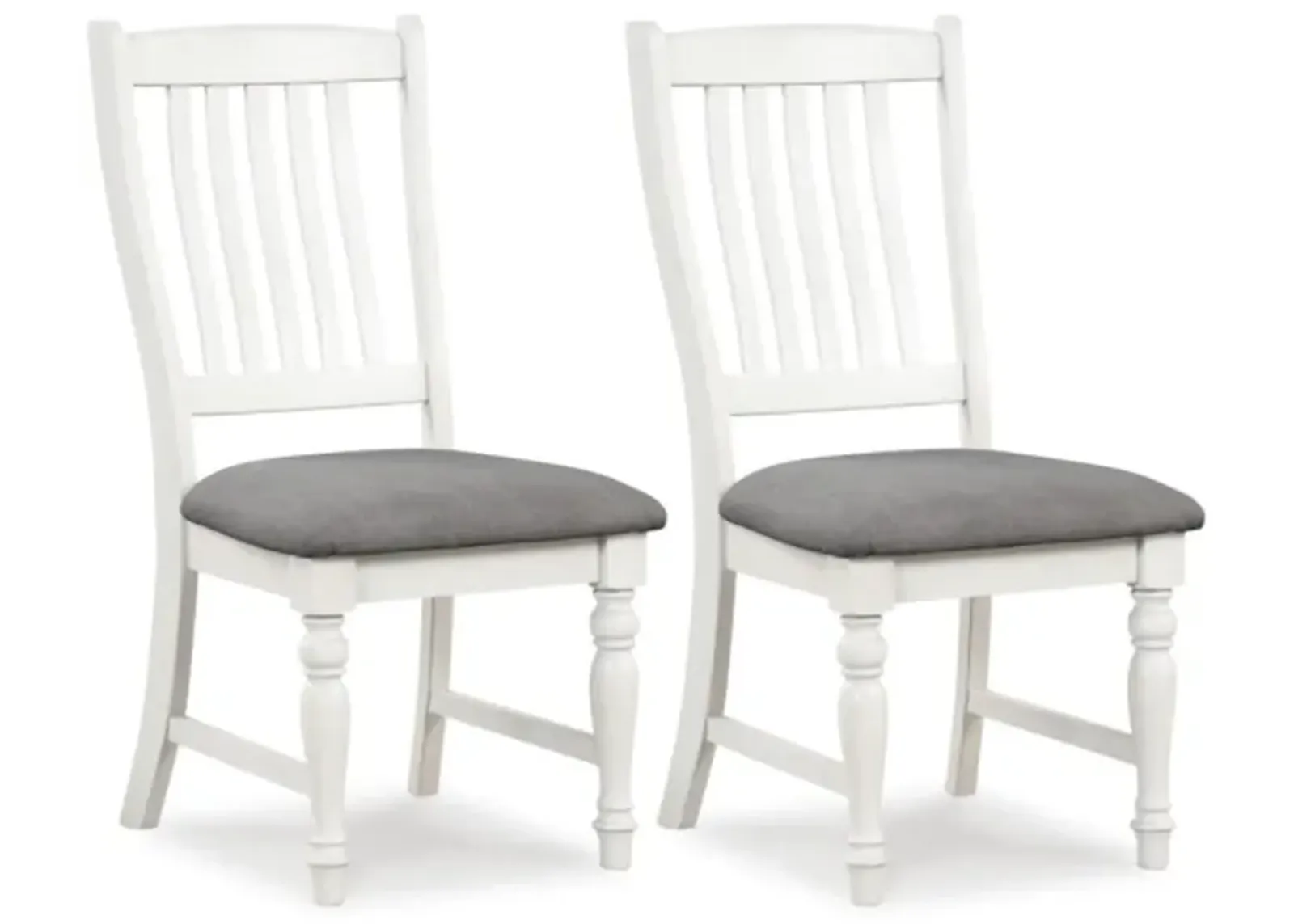 Hivvago Set of 2 Dining Chairs Kitchen Side Chair with Solid Wood Legs-White