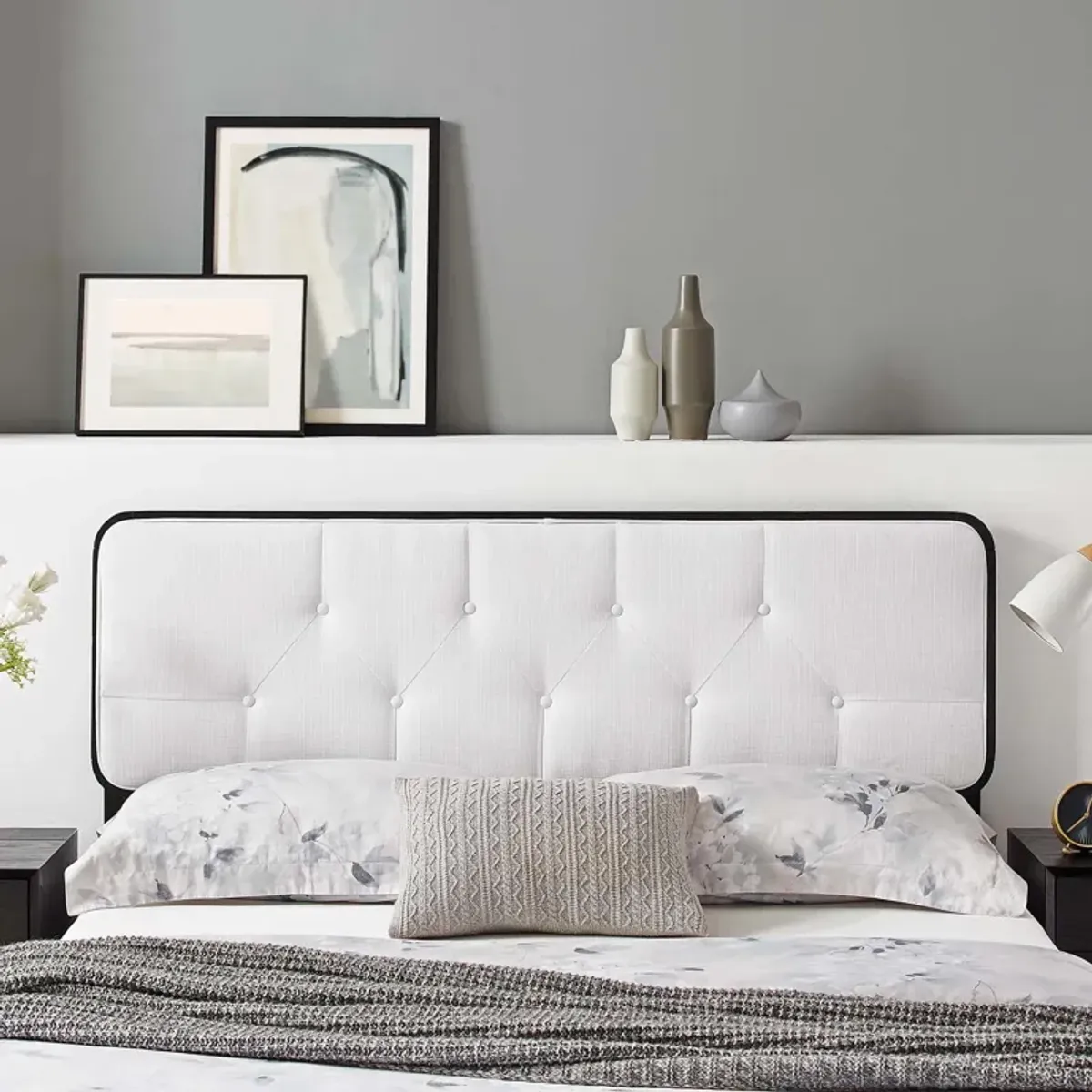 Modway - Collins Tufted Twin Fabric and Wood Headboard