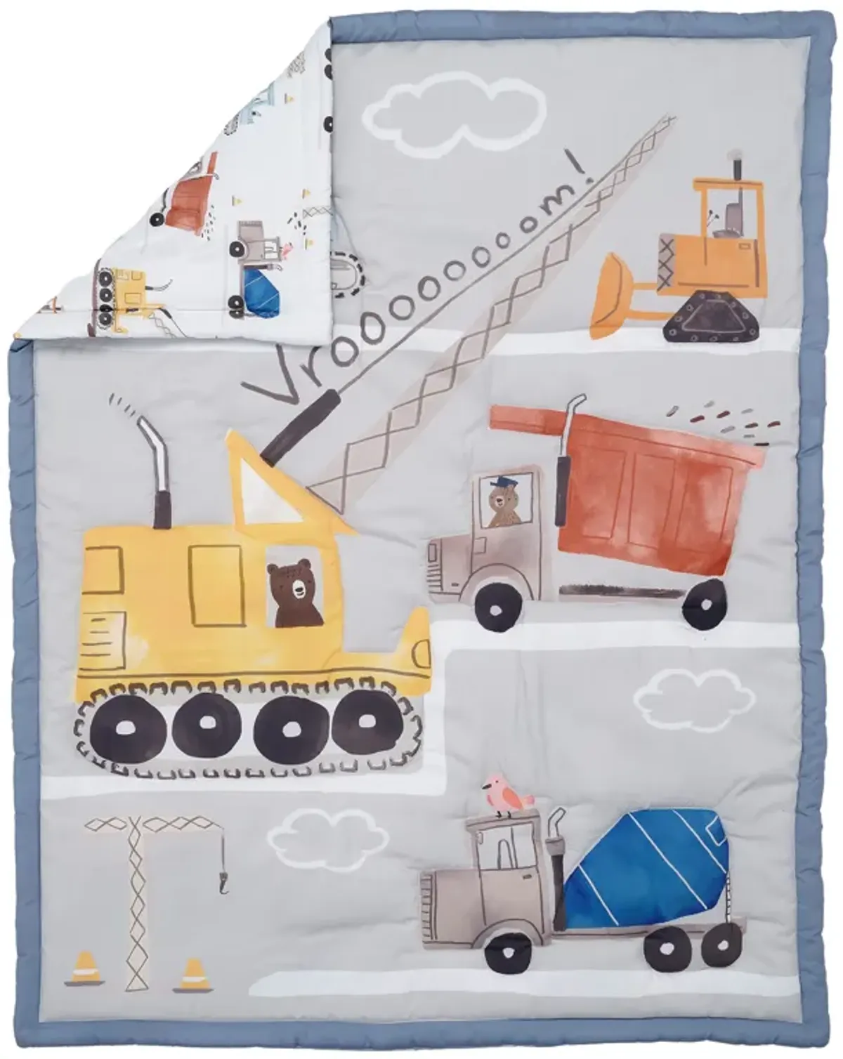 Bedtime Originals Construction Zone 3-Piece Trucks Nursery Baby Crib Bedding Set