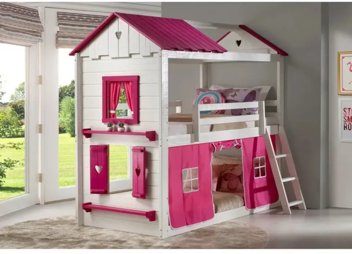 Donco SWEET HEART BUNK W/PINK TENT KIT