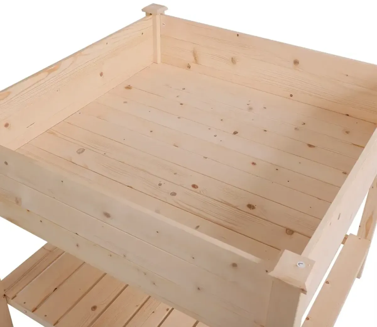 QuikFurn FarmHome Square Fir Wooden Raised Garden Planter Box