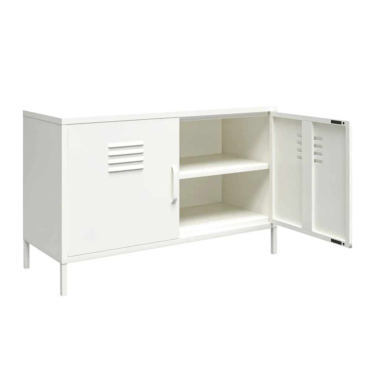 RealRooms Shadwick 2-Door Wide Metal Locker Accent Storage Cabinet