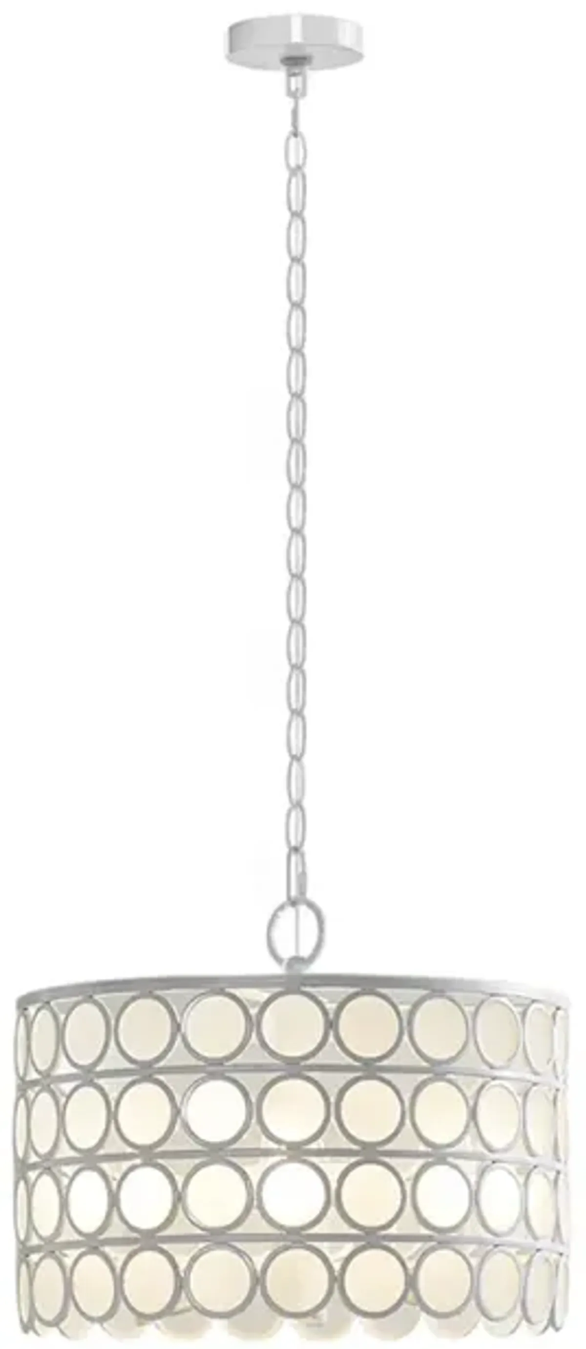 Abbot 4-Light Glass Drum Shade Chandelier