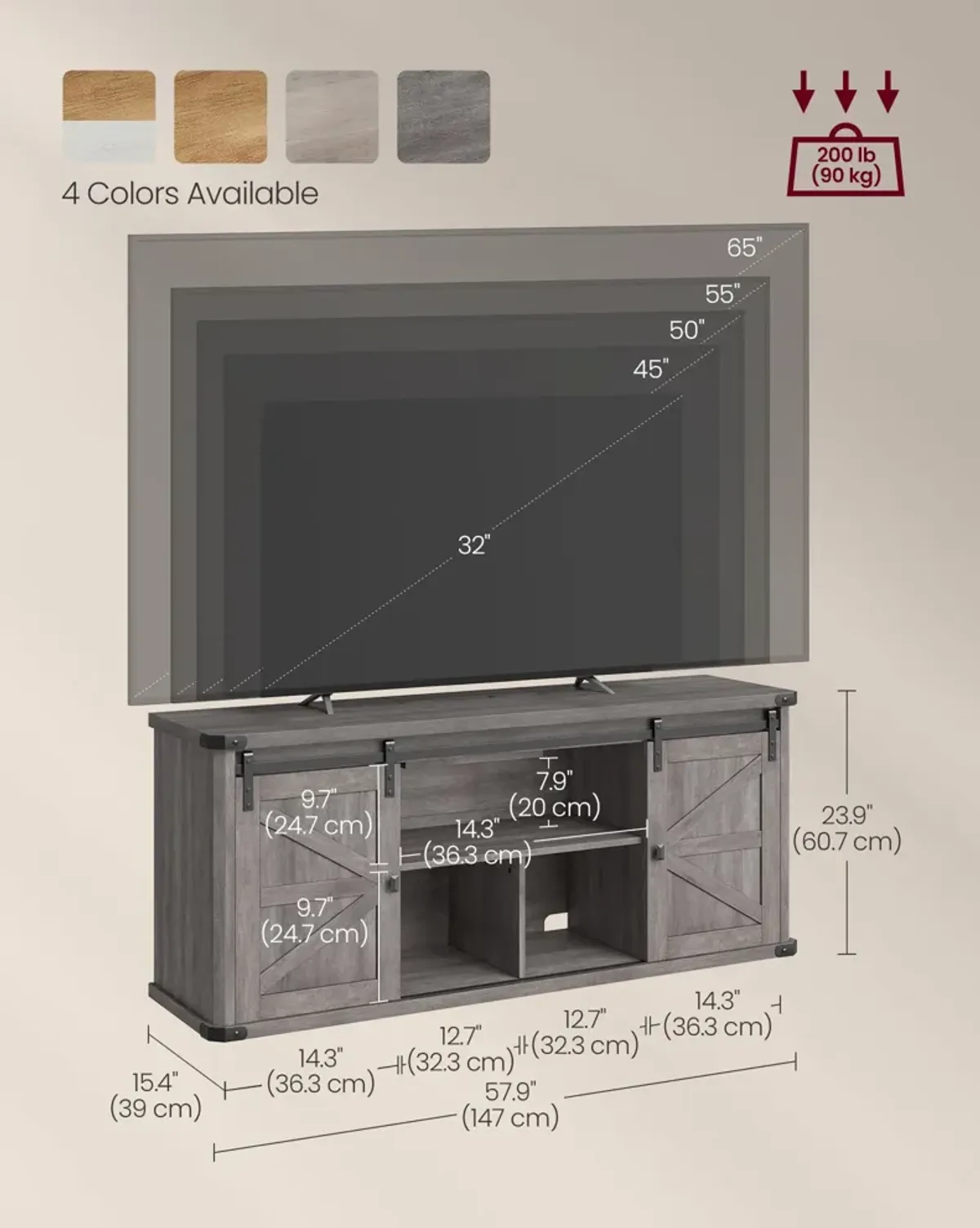 TV Stand for TVs up to 65 Inches