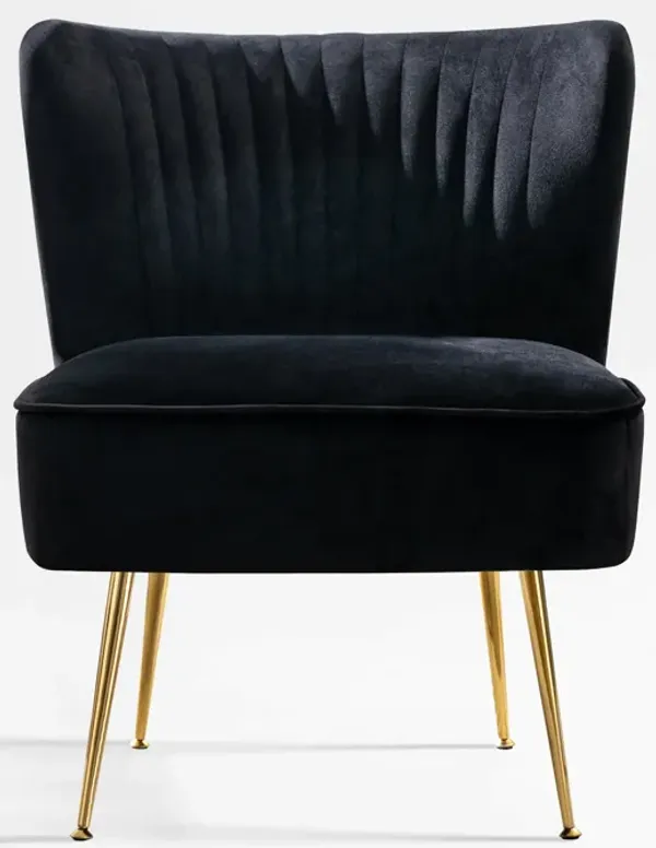 WestinTrends 25" Wide Tufted Velvet Accent Chair