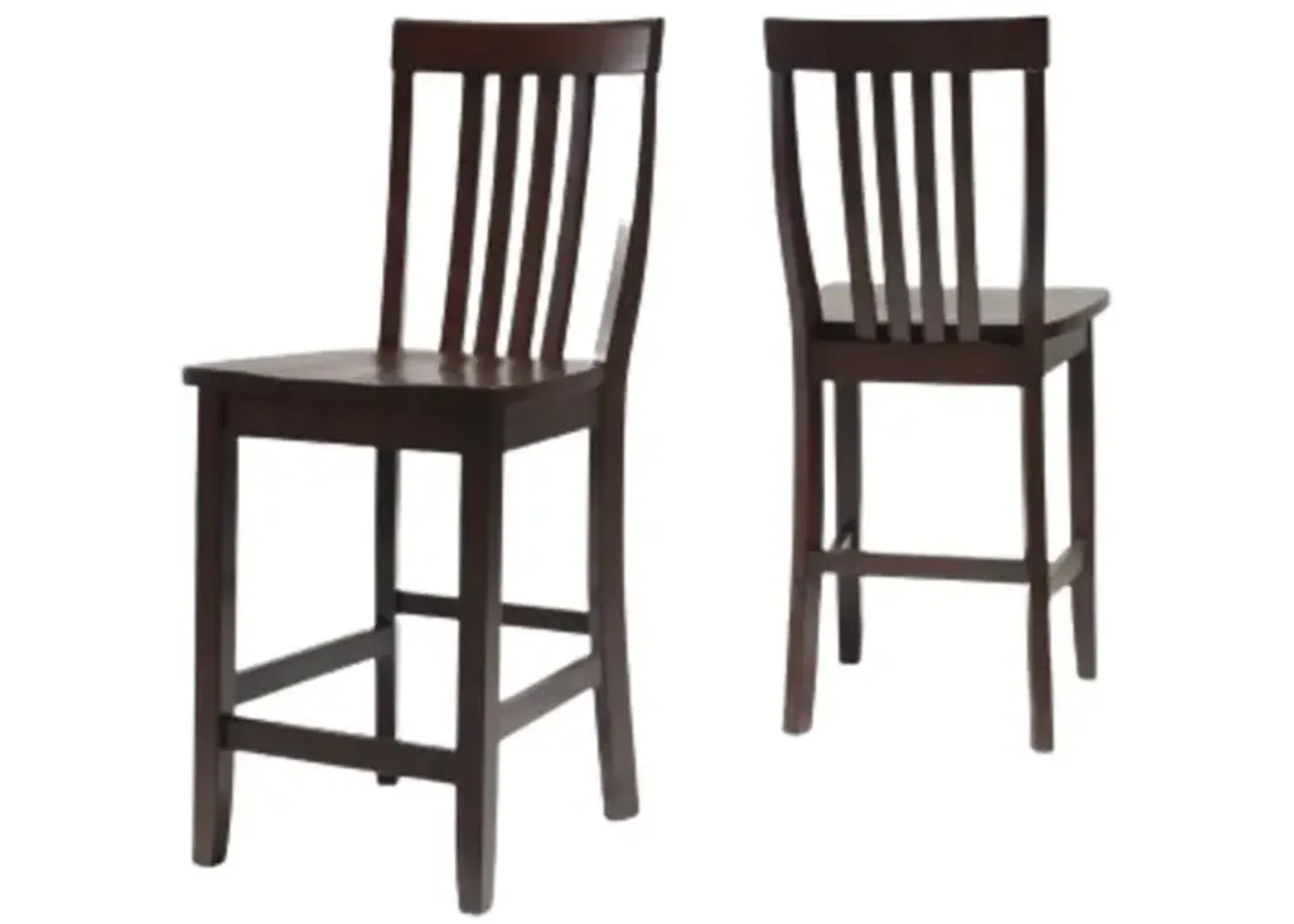 School House 2Pc Counter Stool Set Mahogany - 2 Stools