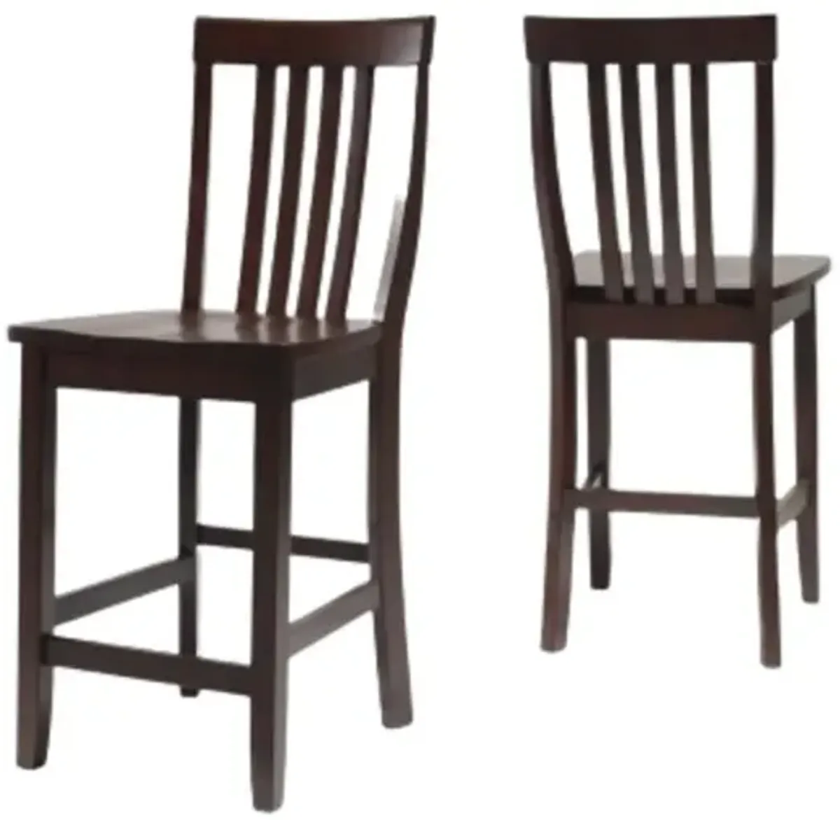 School House 2Pc Counter Stool Set Mahogany - 2 Stools