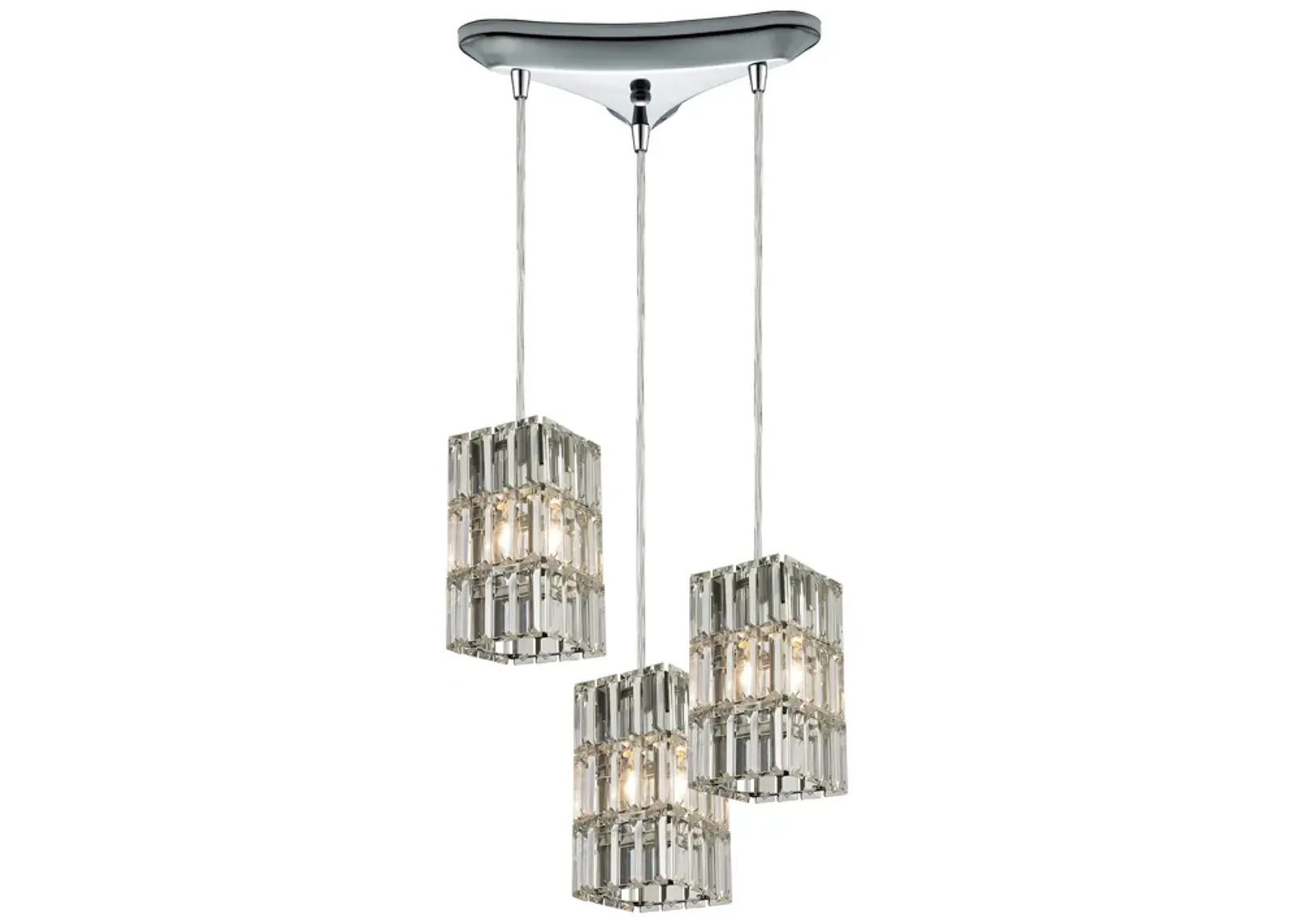 Cynthia Triangular Pendant with Rectangular Light Fixture