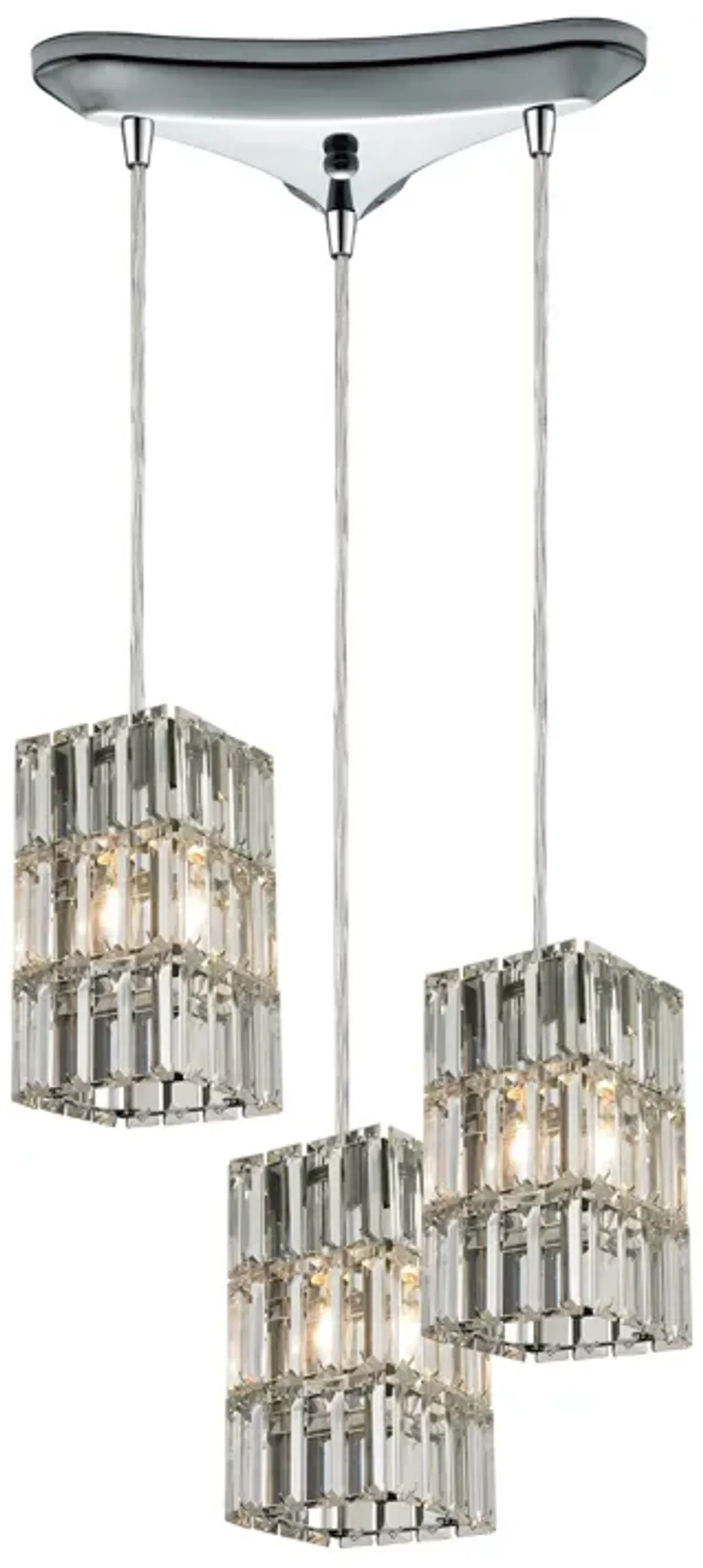 Cynthia Triangular Pendant with Rectangular Light Fixture