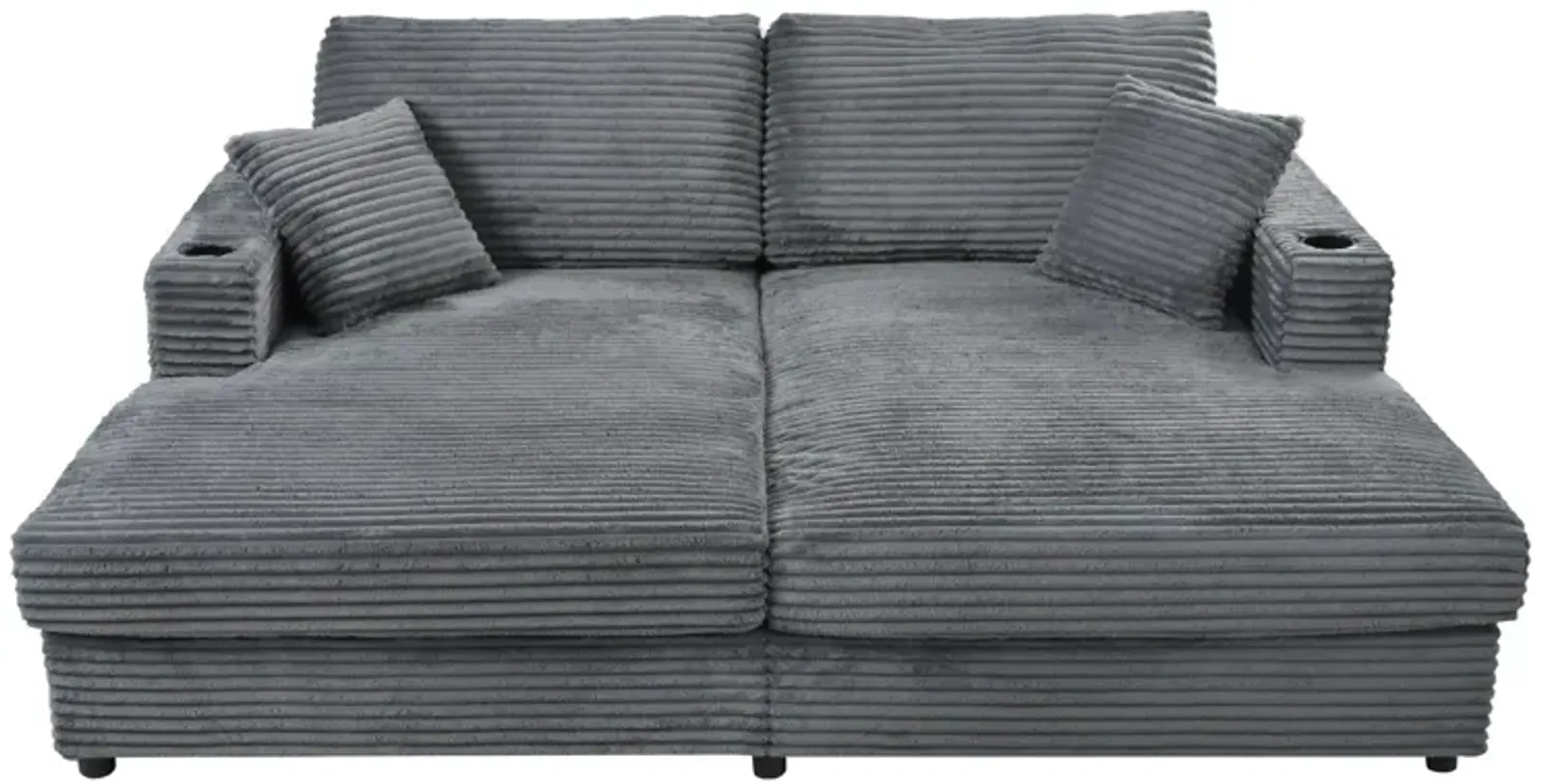 Merax Oversized Loveseat Chaise Lounge Sectional Sofa