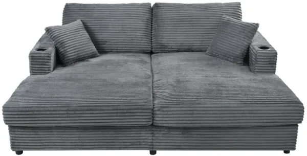 Merax Oversized Loveseat Chaise Lounge Sectional Sofa