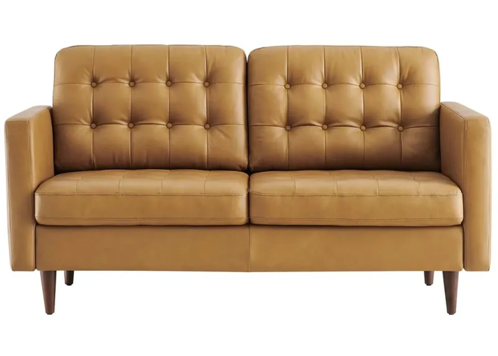 Exalt Tufted Vegan Leather Loveseat