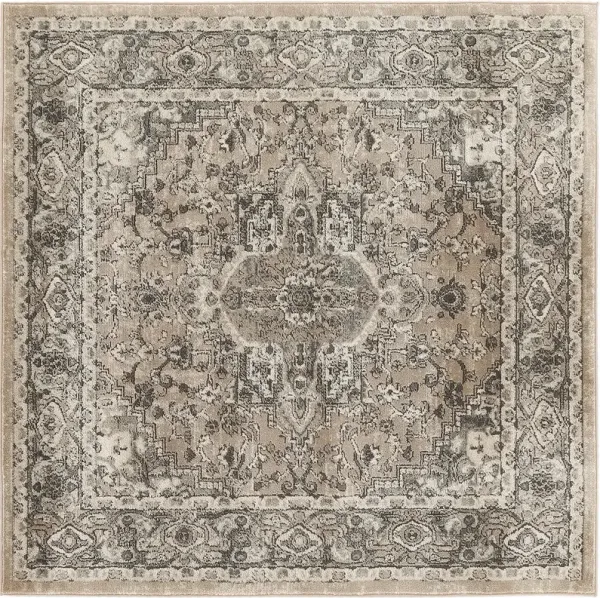Quarry QUA05 Beige/Gray 4' x Square Rug